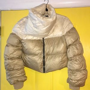 Black (Olive green out) two tone beige and cream bomber jacket $25 or 2 for $45